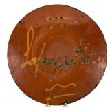 Slip-Decorated Redware Lafayette Charger