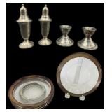 Sterling Silver and Glass Tableware Group