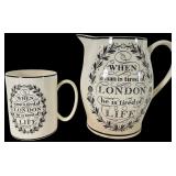 Wedgwood Earthenware The London Jug and Mug