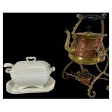 John Maddock & Sons Sauce Tureen and Spirit Kettle