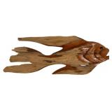 Ted Page ï¿½WoodHawkï¿½ Carved Wood Fish Sculpture