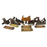 Group of Vintage Woodworking Planes and Rules