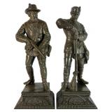 A Pair of Cast Spelter Colonial Military Figures