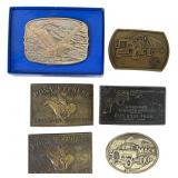Assortment of Six Vintage Themed Belt Buckles