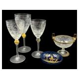 Group of Five Decorative Art Glass Pieces