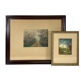 Two Wallace Nutting Hand-Colored Photographs