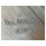 OLd Oil Painting Pencil Marked on Back