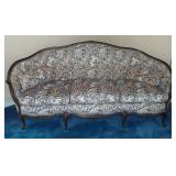 French Wood Frame Sofa