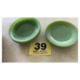 Jadite Jane ray 4 bowls and 2 plates