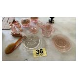 Misc pink glass