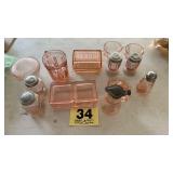 Pink depression glass