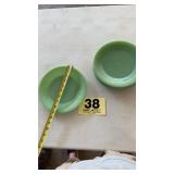 6 Jadite Jane ray dinner plates