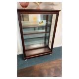 sliding glass door lighted curio 41in x 15in x