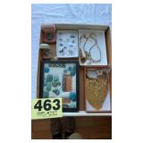 Necklaces, purse, turquoise, mini figures