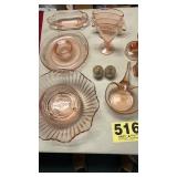Misc pink glass