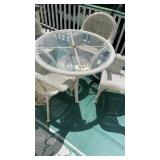 Wicker table and 4 chairs
