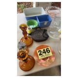 Carnival, fostoria, misc glass