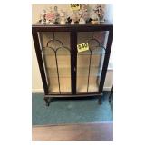 Glass front cabinet 35in x 12in x 48in