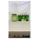 Green canister jars