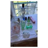 Oil lamp & glasware