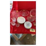 Sandwich glass, harp, clear