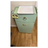 Green enamel cabinet 19in x 11in x 34in