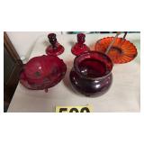 Ruby red glass