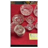 Cutglass and figurines