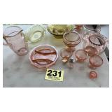 Pink depression and other glass