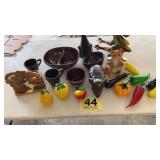 Stone ware, fruit, misc