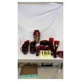 Ruby red glassware