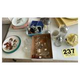 Plates, stoppers, misc