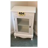 Glass door cabinet 20in x 11in x 31in