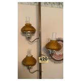 Pole lamp, ruby red lamp