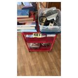 Metal Rolling cart and contents