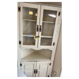 37in x 19in x 80in corner cabinet