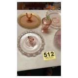 Misc pink glass