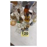 Milk bottles, stoppers, lamps