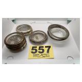 Sterling coasters and bowls