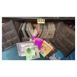 Records and stereo cabinet