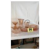 Pink glassware