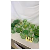 Green depression Glass