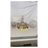 Hobnail decanter set & more