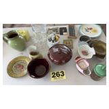 Stone ware, misc glassware