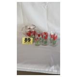 1950s pitcher & glasses