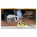 Wicker microwave cart and Cooking items