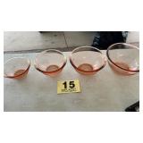 Pink nesting bowl set