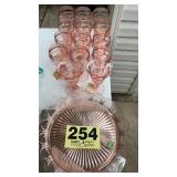 Pink glass and mirrors