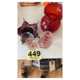Candle holders, vase etc