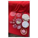 Sandwich plates, harp cake stand